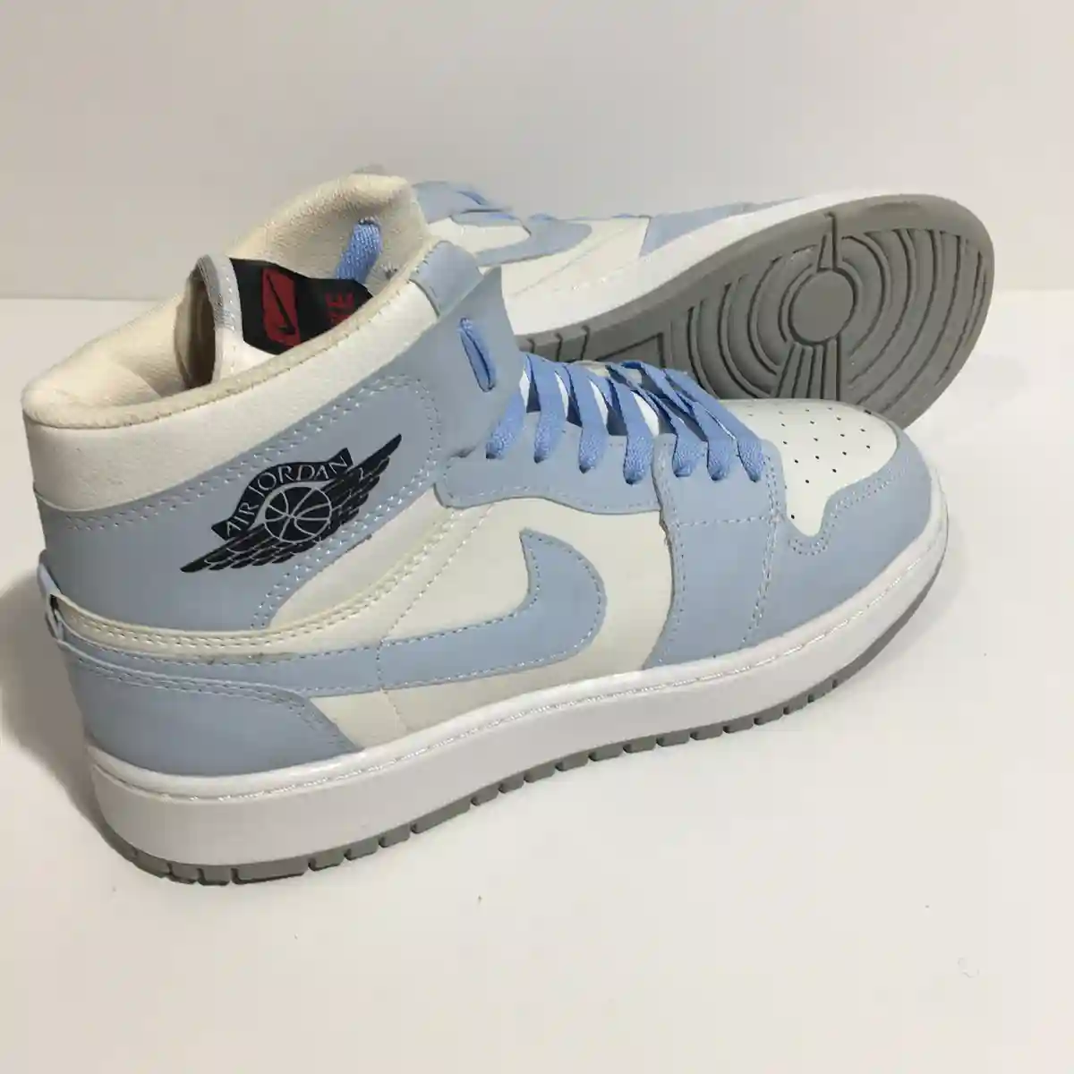 کفش کتونی ساقدار مردانه نایک جردن وان Jordan 1 آبی روشن کد 219